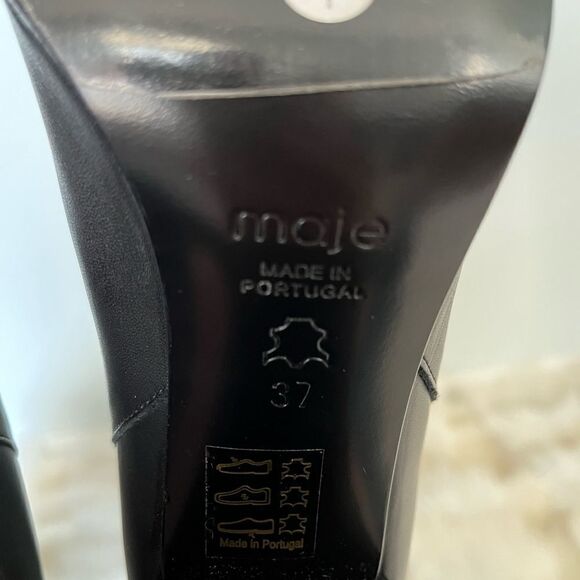 Maje h18 fold over leather boots black. - Picture 7 of 8